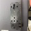Anti-theft door lock, red bronze color, large door lock panel, handle, double door handle panel, entrance door, double-opening handle lock details Picture